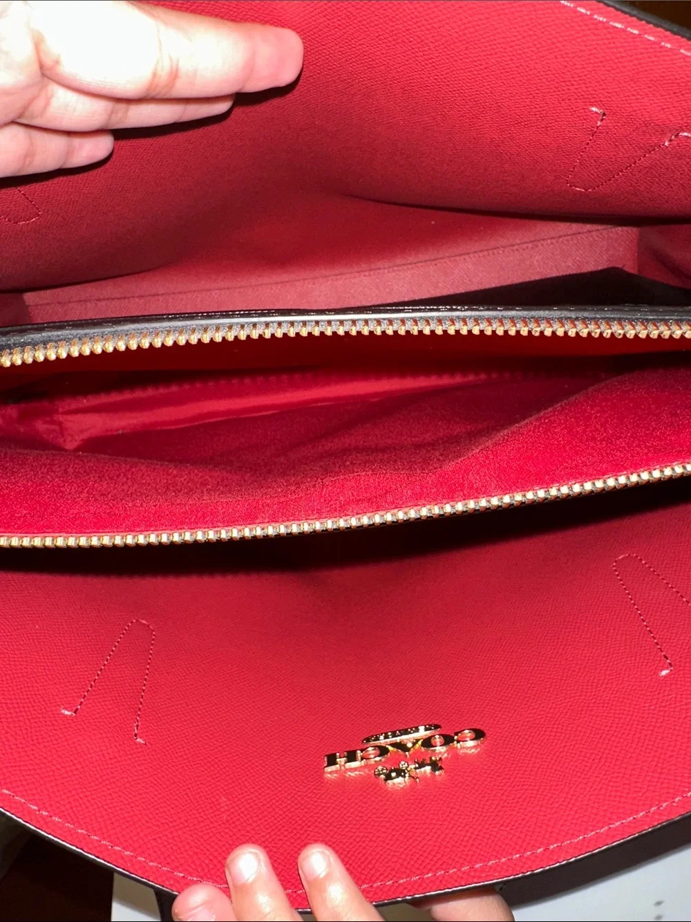 Coach Brown Signature Canvas Briefcase with Gold Hardware